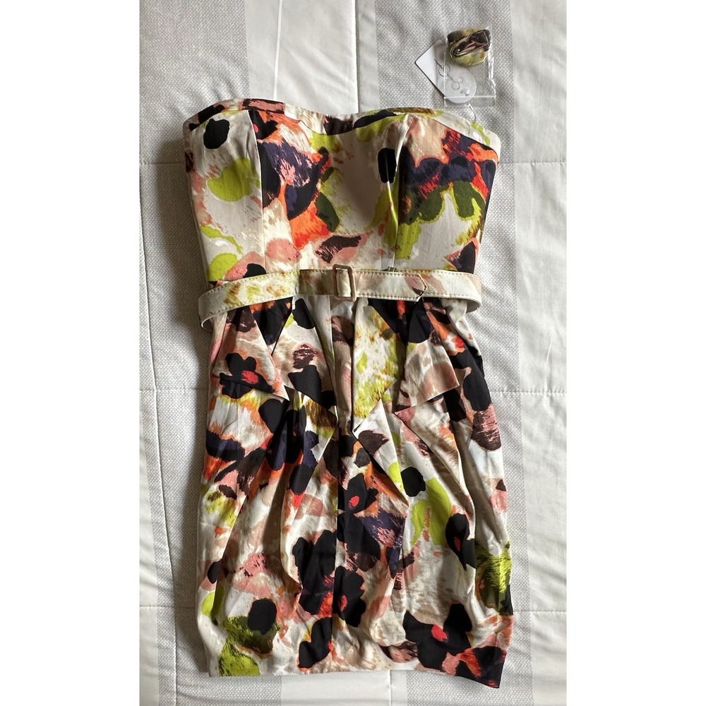 Deadstock Jessica Simpson Spring 2011 Floral Dress NWT - Strapless w/‎ Straps 2